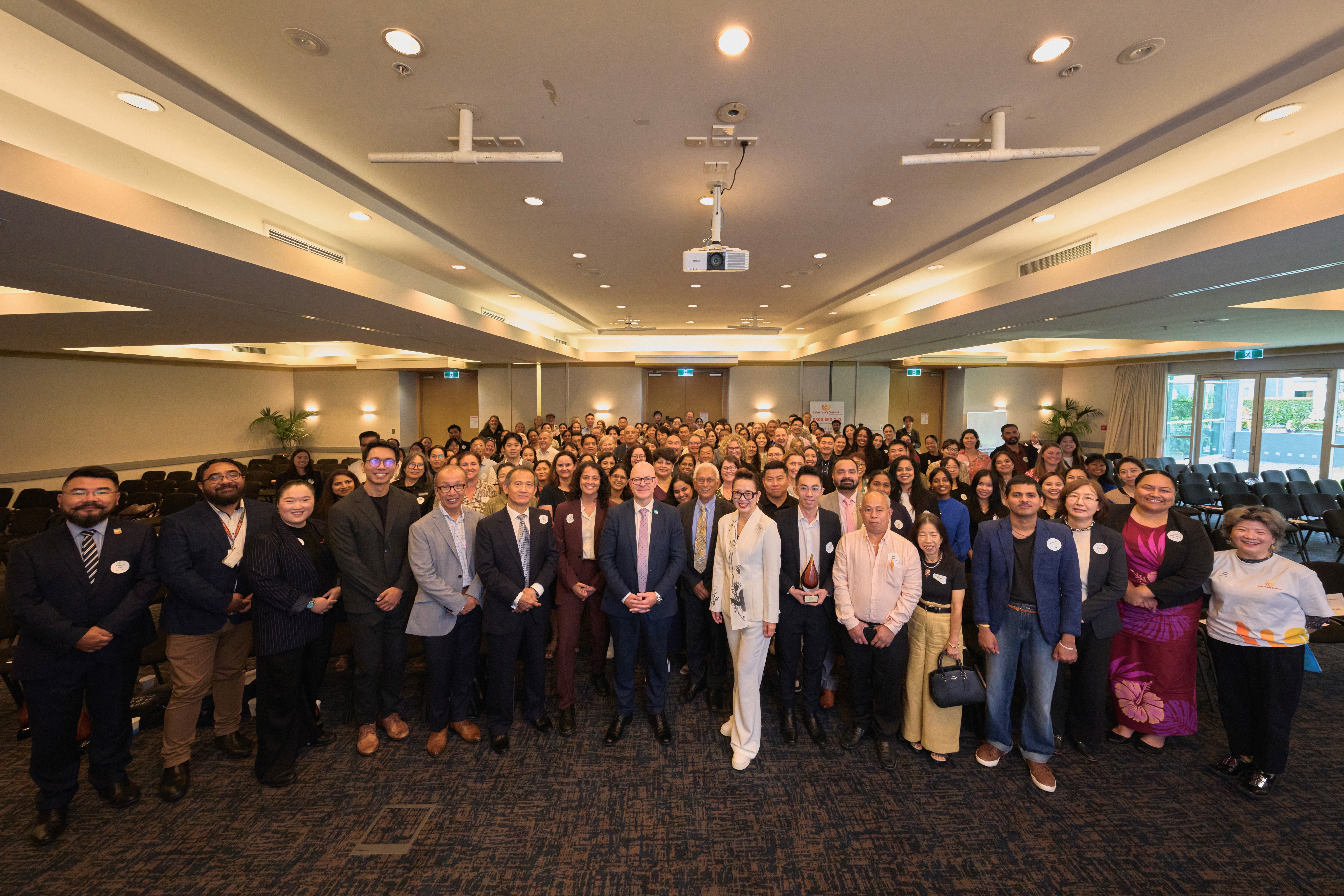 About 200 professionals, practitioners, researchers, community leaders and students gathered at the Flourishing Asian Communities & Workforce Symposium to share knowledge, strengthen connections, and advance mental health and wellbeing for Asian communities across Aotearoa.