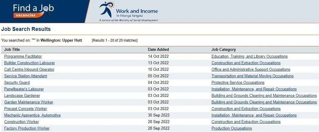 图片来源：Work & Income官网