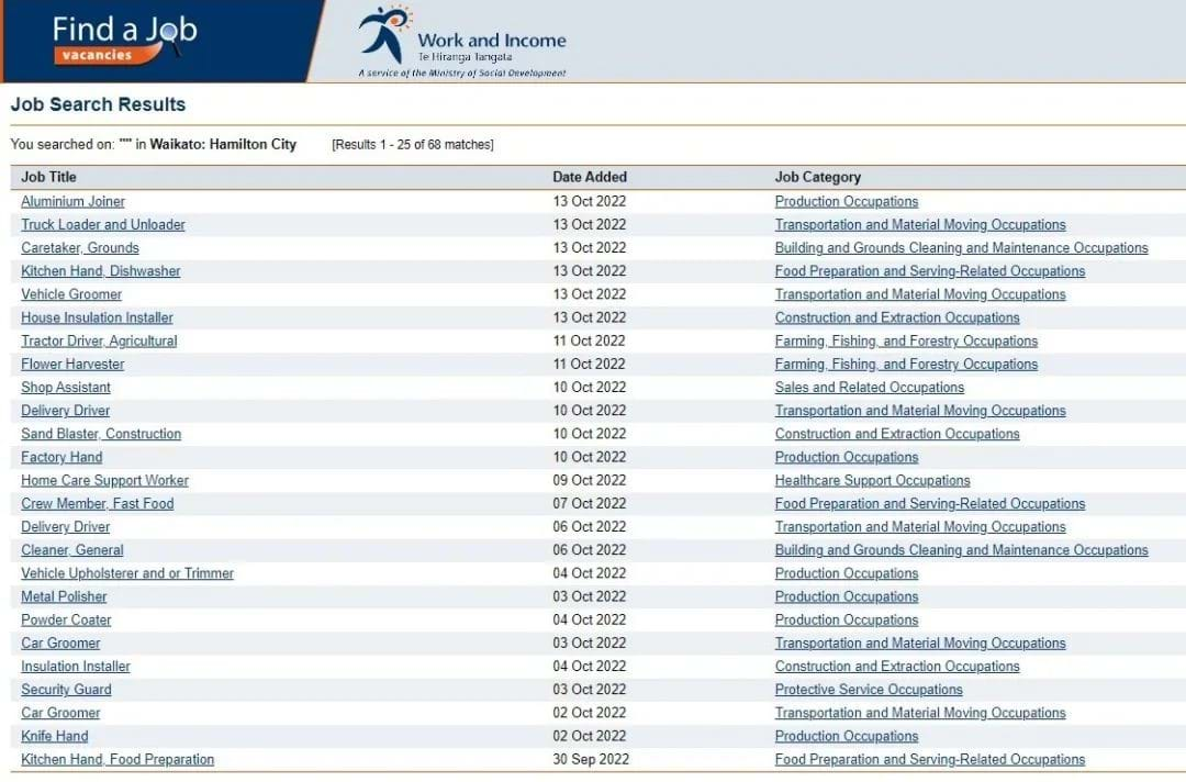 图片来源：Work & Income官网